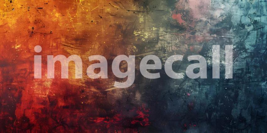 Bold Vibrant Grunge Texture Background, Dynamic Grainy Abstract Background, Vibrant Grainy Grunge Background - Ai Generated