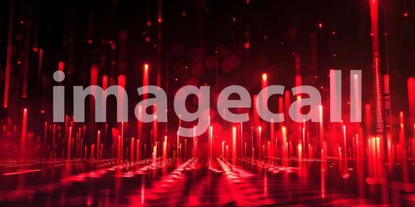 Stock Market Red candlestick pattern charts background - Ai Generated