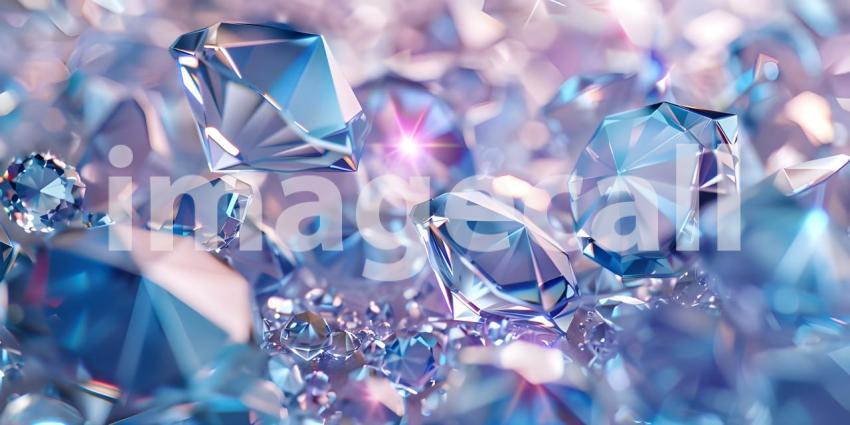 Sparkling Diamonds Background, Diamond Studded Shiny Background - Ai Generated