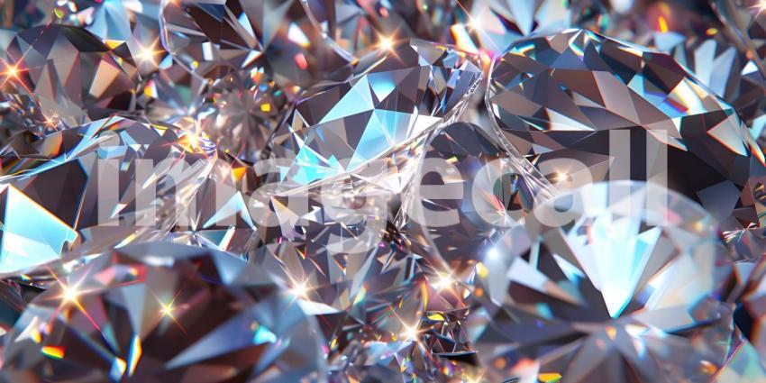 Sparkling Diamonds Background, Diamond Studded Shiny Background - Ai Generated