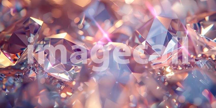 Sparkling Diamonds Background, Diamond Studded Shiny Background - Ai Generated
