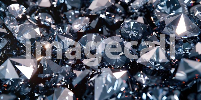 Sparkling Diamonds Background, Diamond Studded Shiny Background - Ai Generated