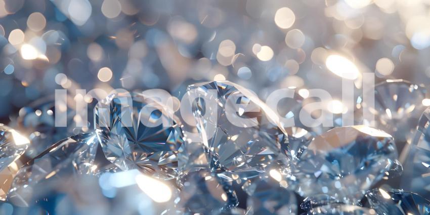 Sparkling Diamonds Background, Diamond Studded Shiny Background - Ai Generated