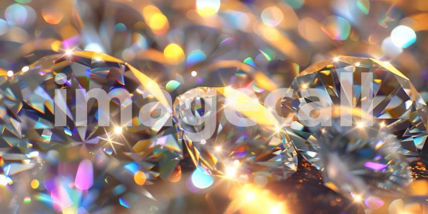 Sparkling Diamonds Background, Diamond Studded Shiny Background - Ai Generated