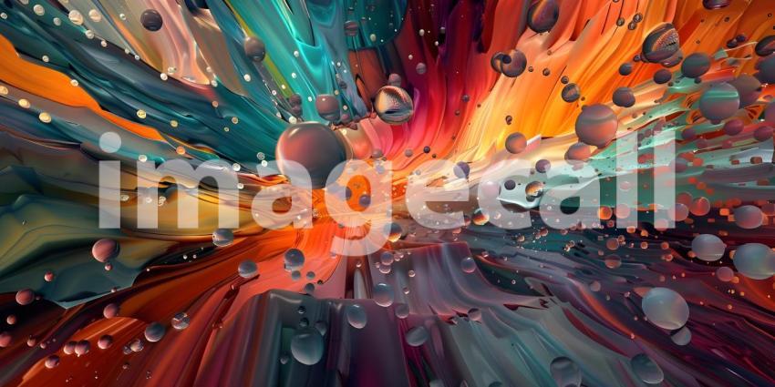 Colorful Abstract Artistic Background, Vibrant Abstract Color Splash Background - Ai Generated