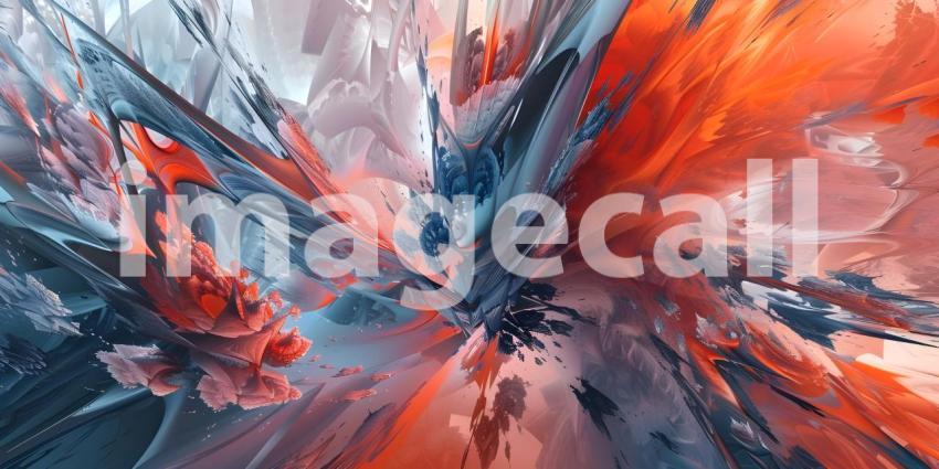 Colorful Abstract Artistic Background, Vibrant Abstract Color Splash Background - Ai Generated