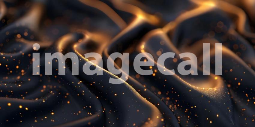 Opulent Elegance: Glittering Silk Fabric Background, Luxurious Drapery: Elegant Silk Fabric Glitter Background - Ai Generated