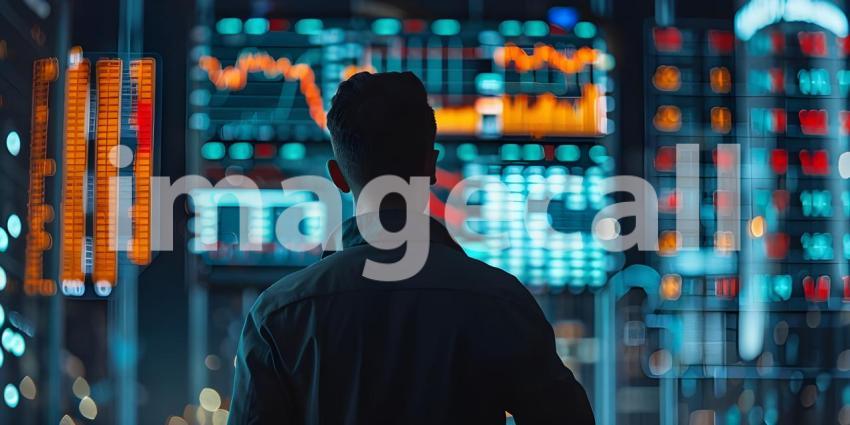 Stock Market Indicators Analysis: Trader Manager Background Trader Manager Analyzing Stock Market: Indicator Background - Ai Generated