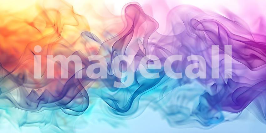 Colorful Abstract Vapor Background, Vibrant Rainbow Fog or Smoke Background - Ai Generated