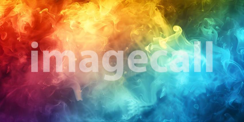 Colorful Abstract Vapor Background, Vibrant Rainbow Fog or Smoke Background - Ai Generated