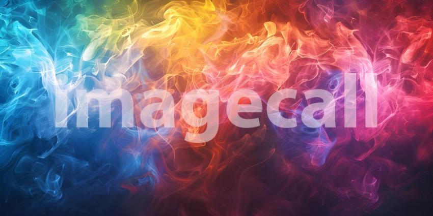 Colorful Abstract Vapor Background, Vibrant Rainbow Fog or Smoke Background - Ai Generated