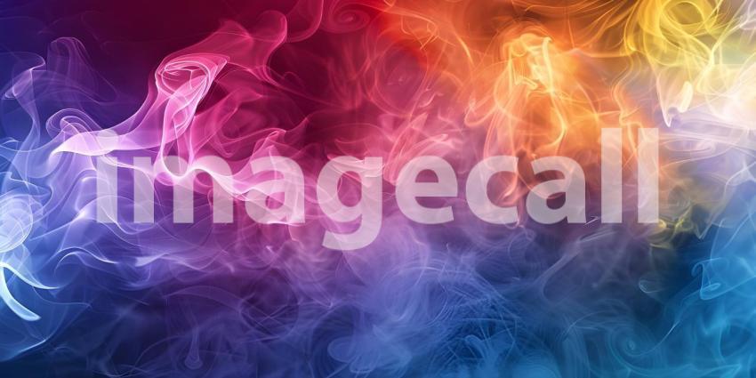 Colorful Abstract Vapor Background, Vibrant Rainbow Fog or Smoke Background - Ai Generated