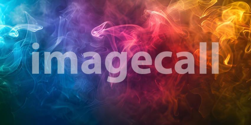 Colorful Abstract Vapor Background, Vibrant Rainbow Fog or Smoke Background - Ai Generated