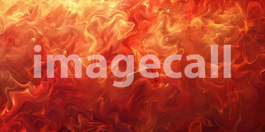 Abstract Red Flames with Golden Touch background - Ai Generated