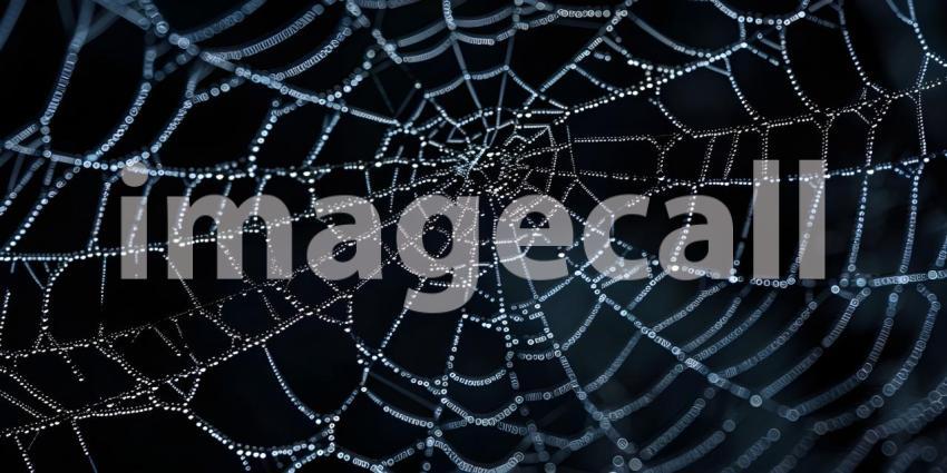 Black Lace Spider Web background - Ai Generated