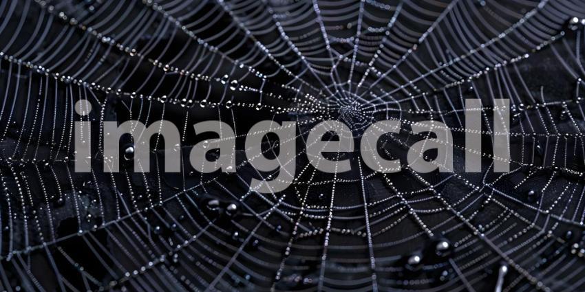 Black Lace Spider Web background - Ai Generated