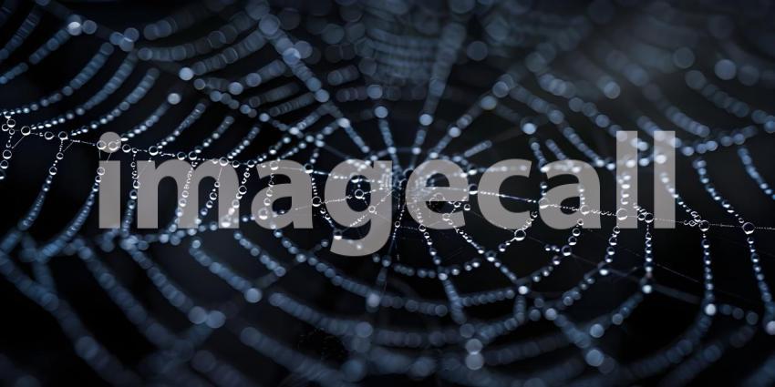 Black Lace Spider Web background - Ai Generated