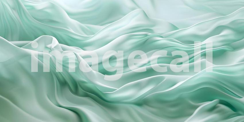 Mint Green and Seafoam abstract wavy background - Ai Generated
