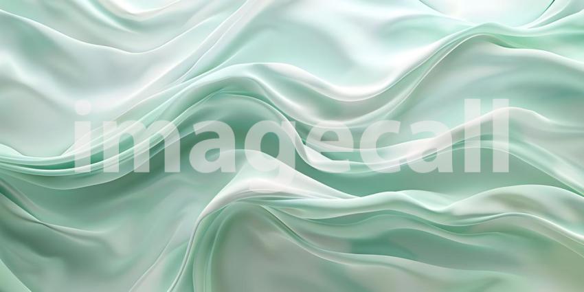 Mint Green and Seafoam abstract wavy background - Ai Generated