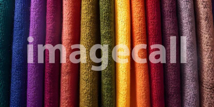Row of different colorful youth cashmere background - Ai Generated