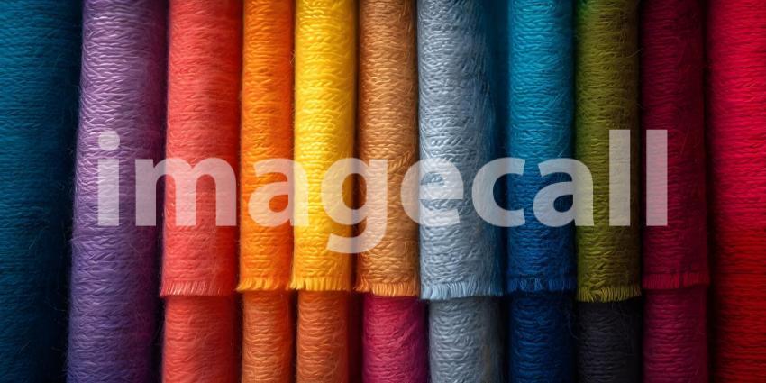Row of different colorful youth cashmere background - Ai Generated