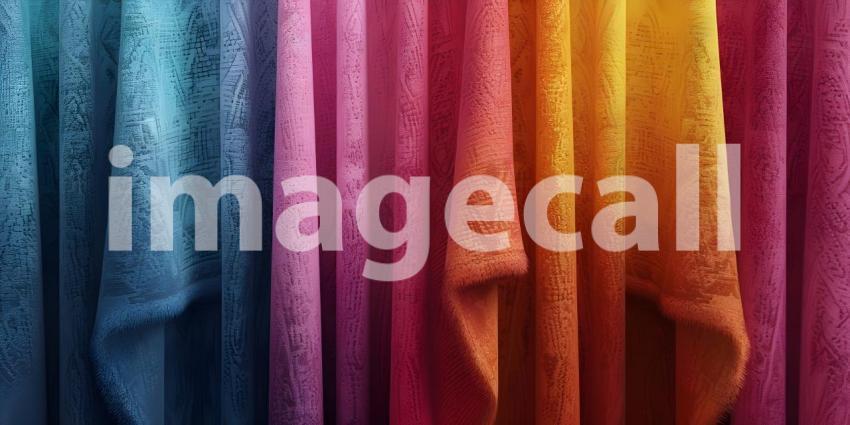 Row of different colorful youth cashmere background - Ai Generated