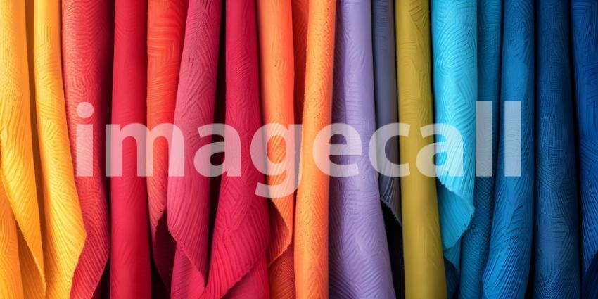 Row of different colorful youth cashmere background - Ai Generated