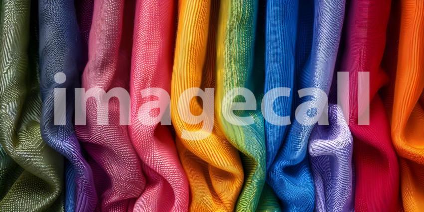 Row of different colorful youth cashmere background - Ai Generated