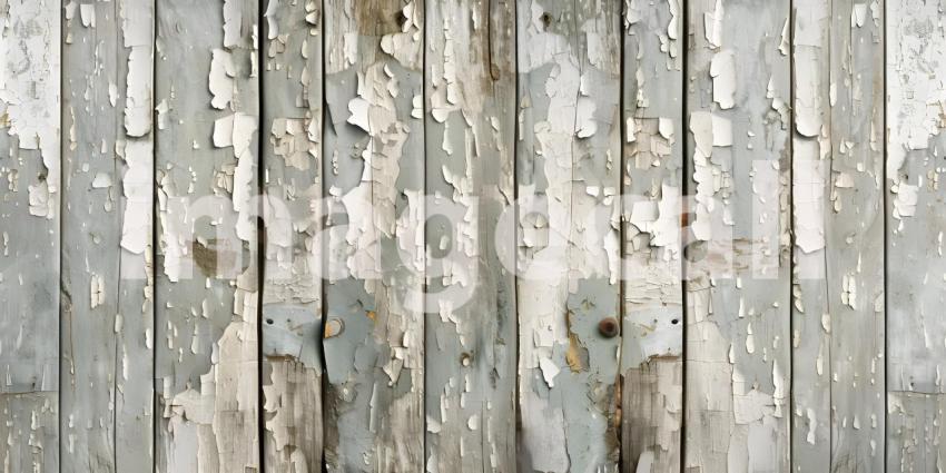 Texture of vintage wood boards with cracked paint background - Ai Generated