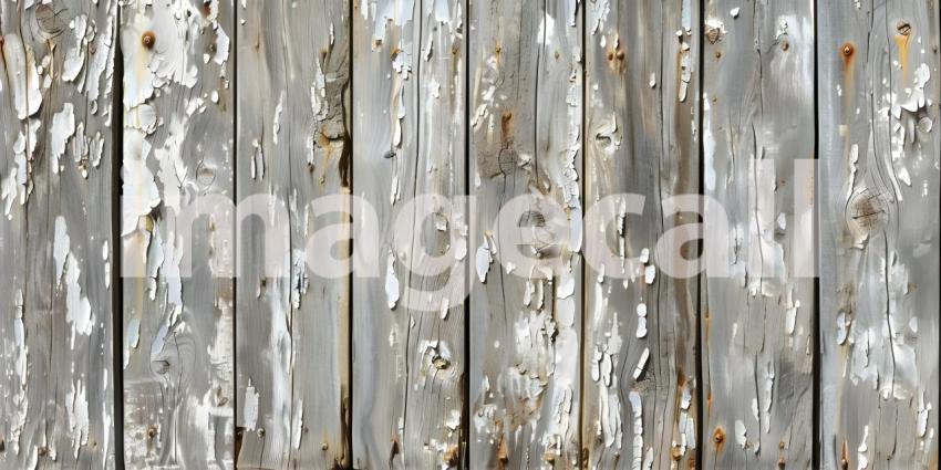 Texture of vintage wood boards with cracked paint background - Ai Generated