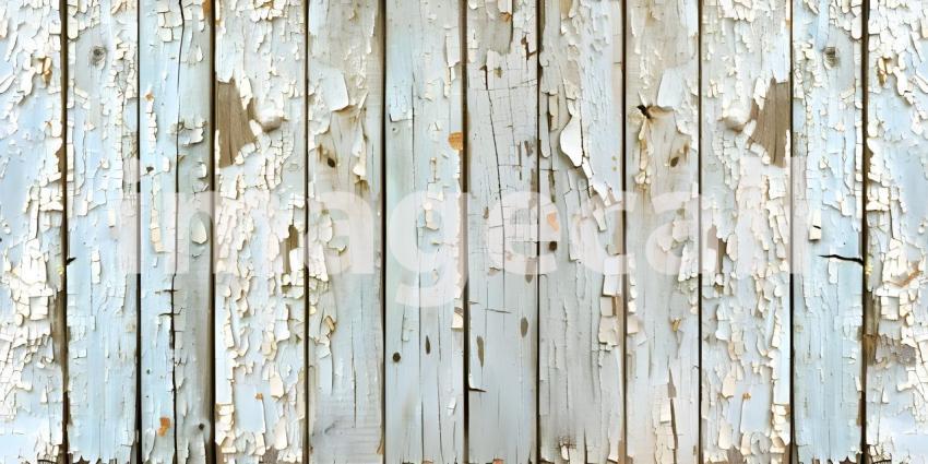 Texture of vintage wood boards with cracked paint background - Ai Generated