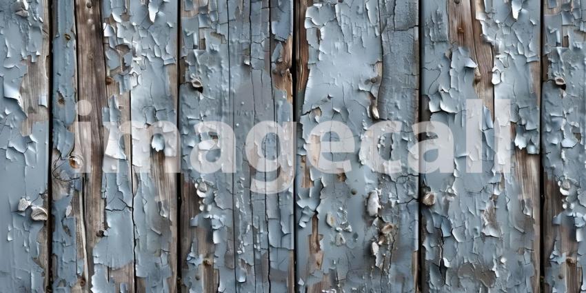 Texture of vintage wood boards with cracked paint background - Ai Generated