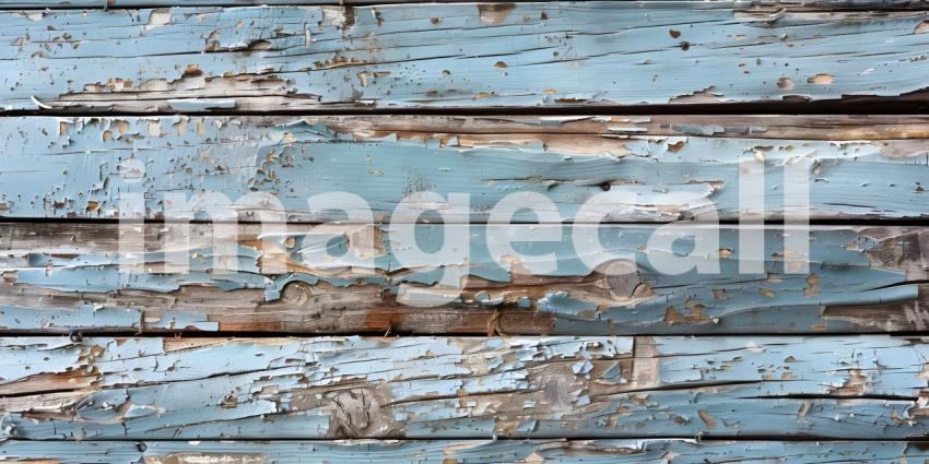 Texture of vintage wood boards with cracked paint background - Ai Generated