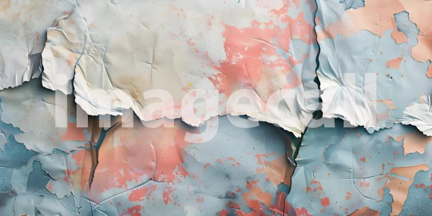 Torn Grunge Ripped Pastel Paper background - Ai Generated