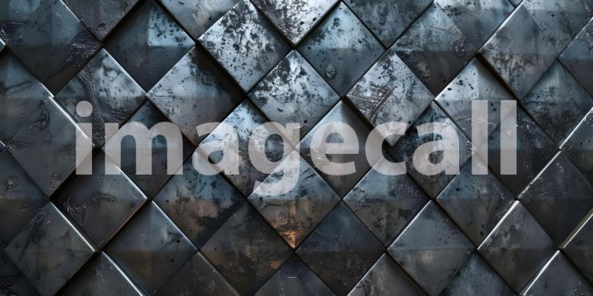 Diamond Shaped Background, Gemstone Paneling: Diamond Shaped Wall Environment - Ai Generated