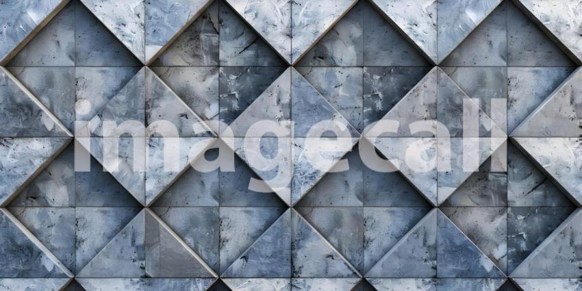 Diamond Shaped Background, Gemstone Paneling: Diamond Shaped Wall Environment - Ai Generated