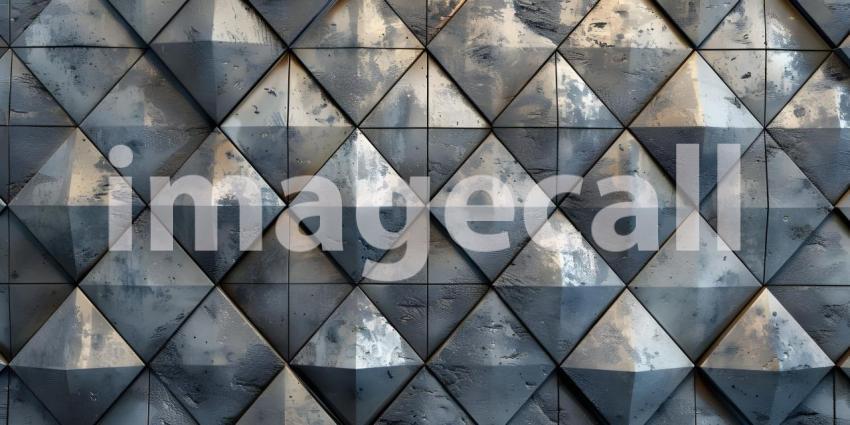Diamond Shaped Background, Gemstone Paneling: Diamond Shaped Wall Environment - Ai Generated