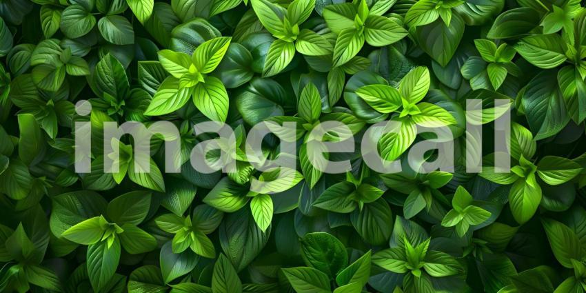 Luxury Nature Green Background, Lush Elegance: Green Background of Luxury Nature - Ai Generated
