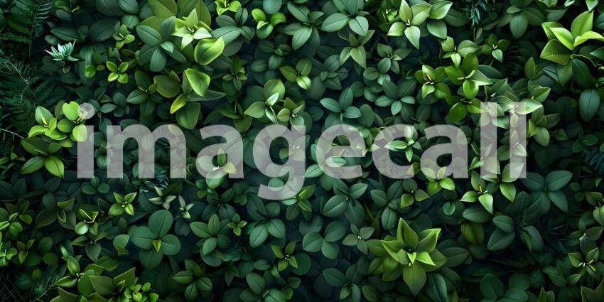 Luxury Nature Green Background, Lush Elegance: Green Background of Luxury Nature - Ai Generated