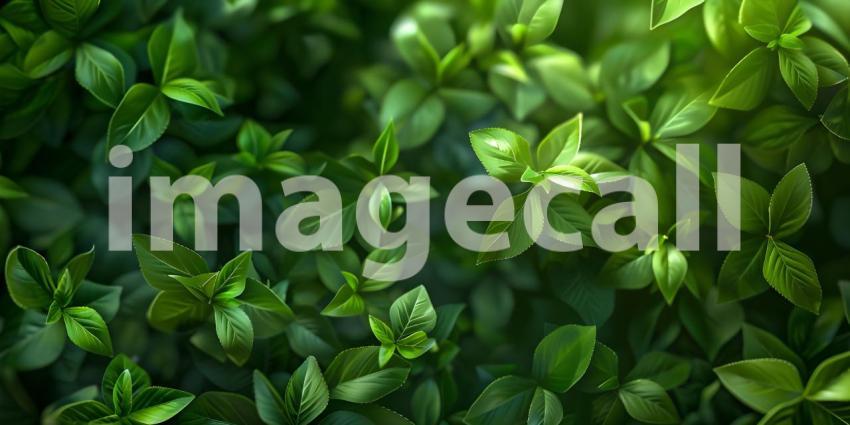 Luxury Nature Green Background, Lush Elegance: Green Background of Luxury Nature - Ai Generated