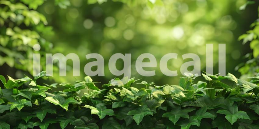 Luxury Nature Green Background, Lush Elegance: Green Background of Luxury Nature - Ai Generated