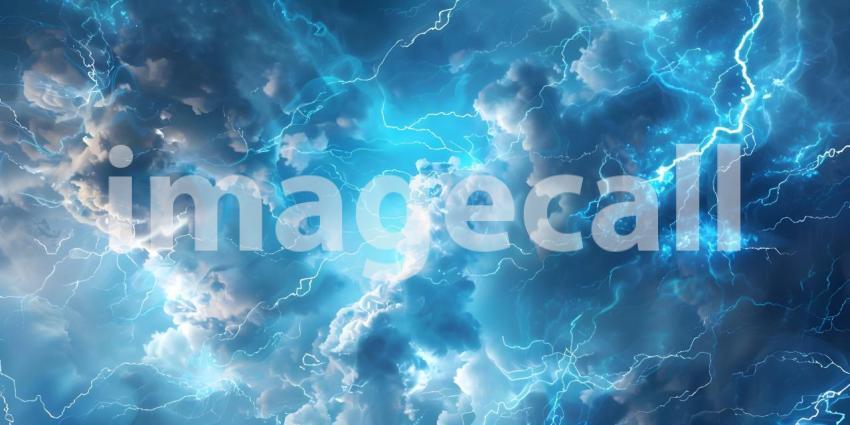 Beautiful Comic background with zoom line and lightning - Ai Generated