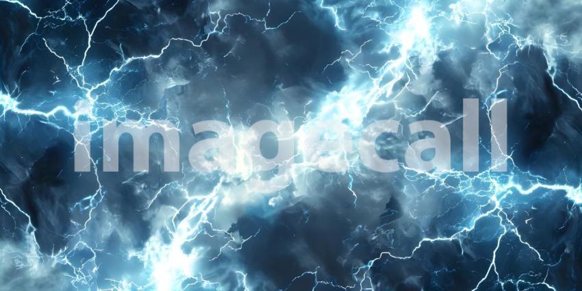 Beautiful Comic background with zoom line and lightning - Ai Generated