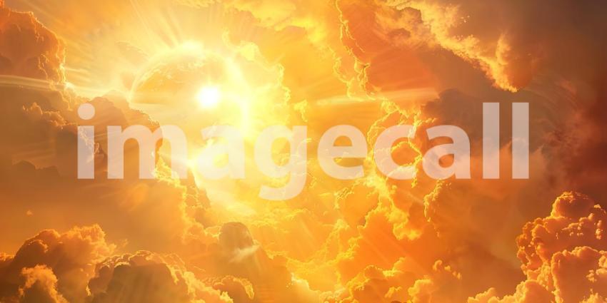 Beautiful Groovy Sun Background, Radiant Retro: Groovy Sun Background with a Beautiful Touch - Ai Generated