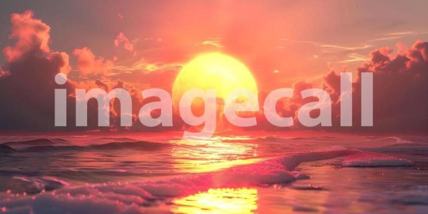 Beautiful Groovy Sun Background, Radiant Retro: Groovy Sun Background with a Beautiful Touch - Ai Generated