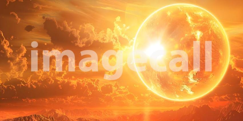Beautiful Groovy Sun Background, Radiant Retro: Groovy Sun Background with a Beautiful Touch - Ai Generated
