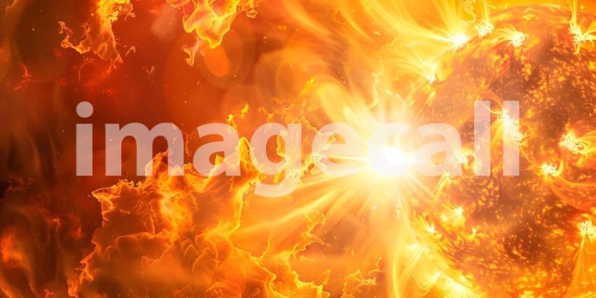 Beautiful Groovy Sun Background, Radiant Retro: Groovy Sun Background with a Beautiful Touch - Ai Generated