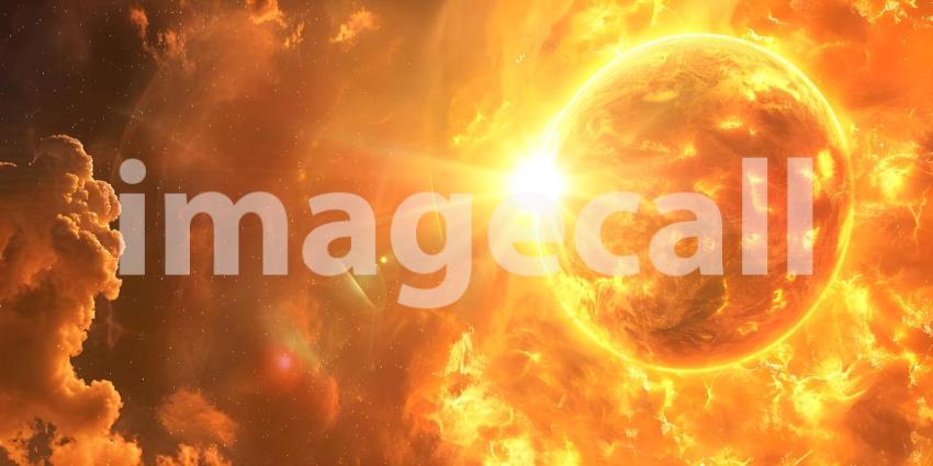 Beautiful Groovy Sun Background, Radiant Retro: Groovy Sun Background with a Beautiful Touch - Ai Generated