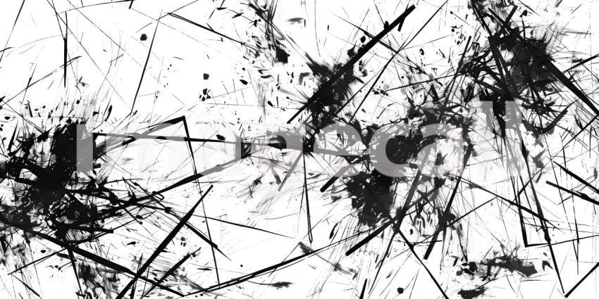 Chaotic ink pen or marker scribble texture background - Ai Generated