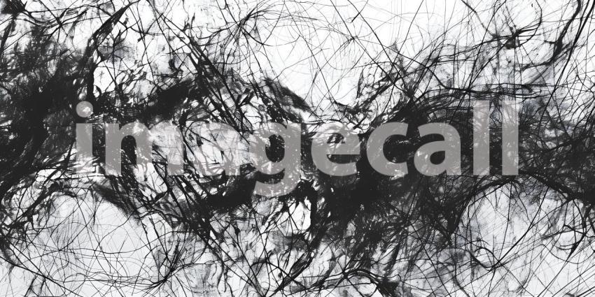 Chaotic ink pen or marker scribble texture background - Ai Generated